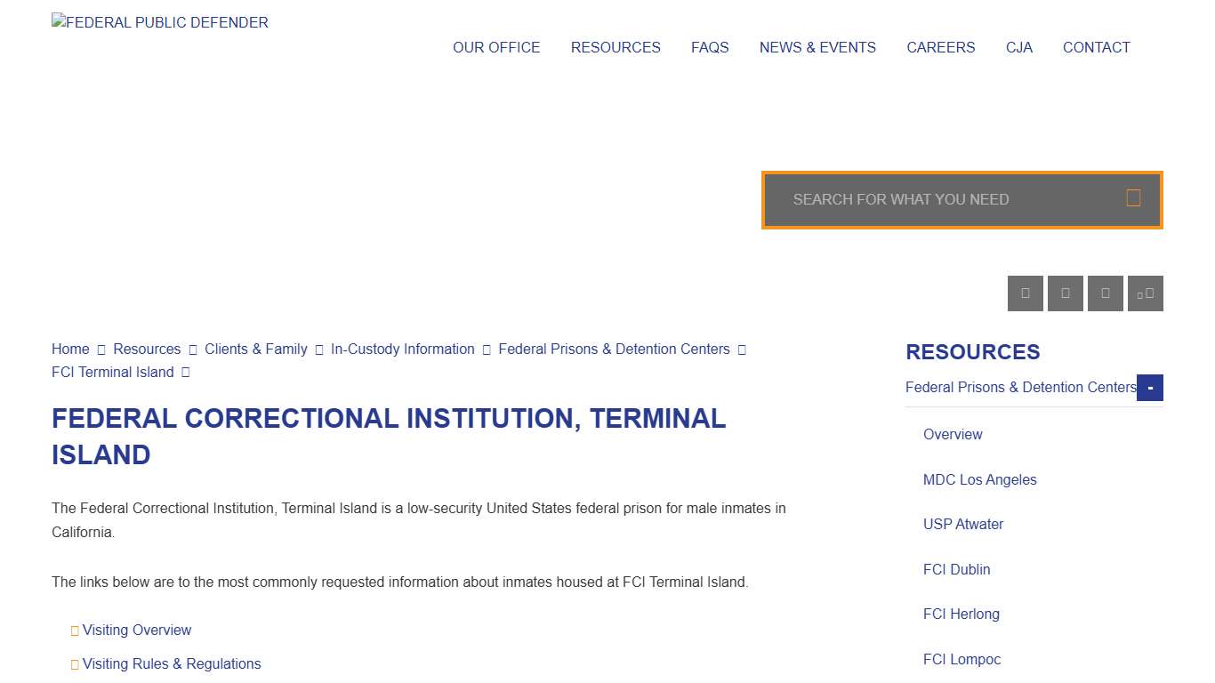 FCI Terminal Island - FPDCDCA