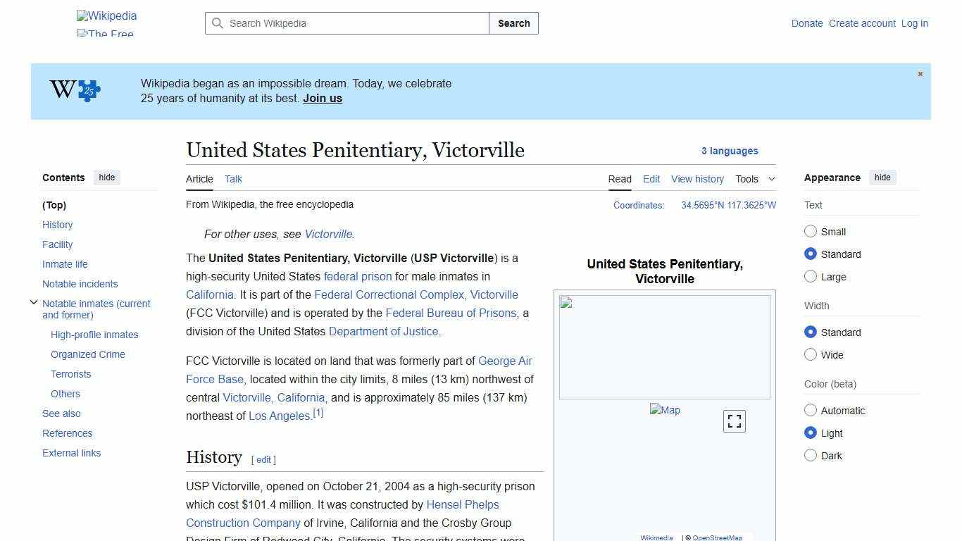 United States Penitentiary, Victorville - Wikipedia